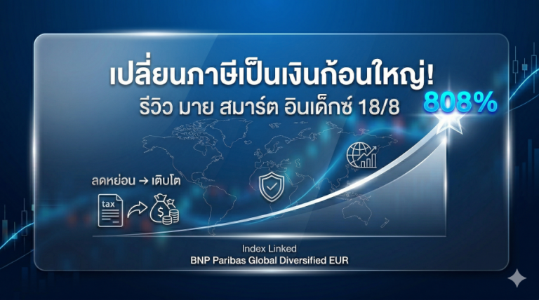 รีวิว มาย สมาร์ต อินเด็กซ์ 18/8: ประกันลดหย่อนภาษี ผลตอบแทนสูง การันตีคืน 808%