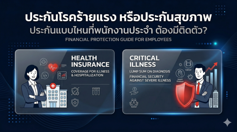 ประกันโรคร้ายแรง หรือประกันสุขภาพ ประกันแบบไหนที่พนักงานประจำต้องมีติดตัว?