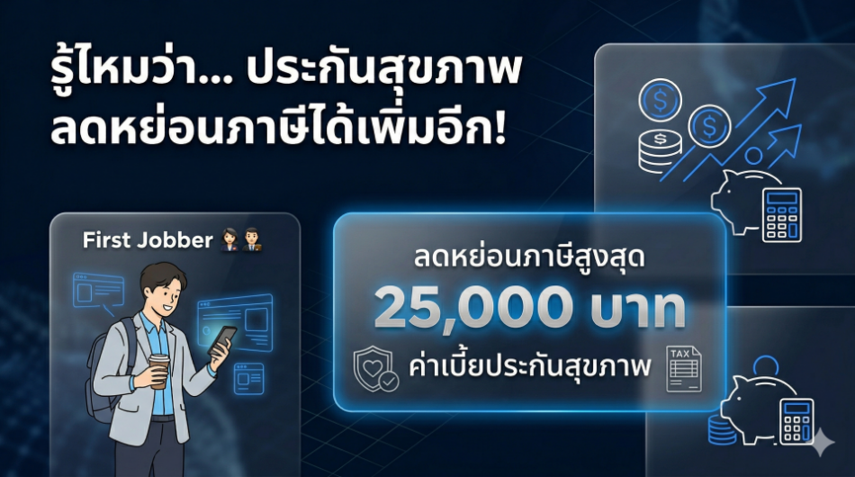ลดหย่อนภาษีด้วย ประกันสุขภาพ ลดได้สูงสุด 25,000 บาท